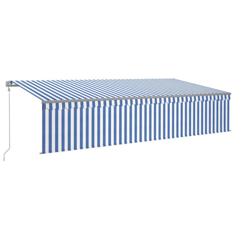 Vidaxl Luifel Capteur de vent à LED aveugle automatique 6x3 cm blanc bleu