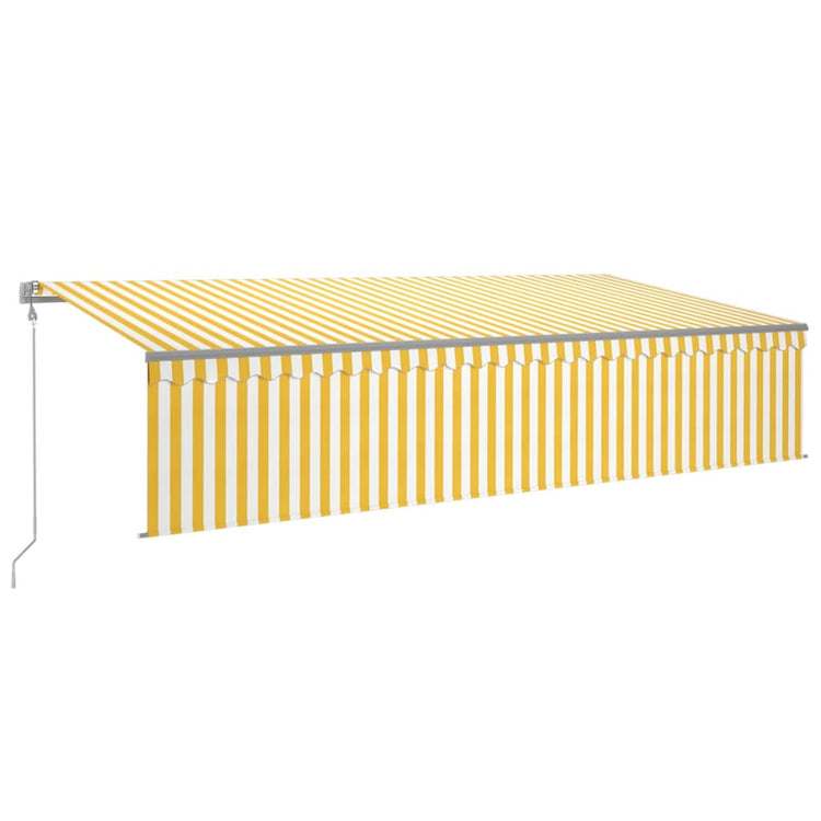 Vidaxl Luifel Capteur de vent à LED aveugle automatique 6x3 cm blanc jaune