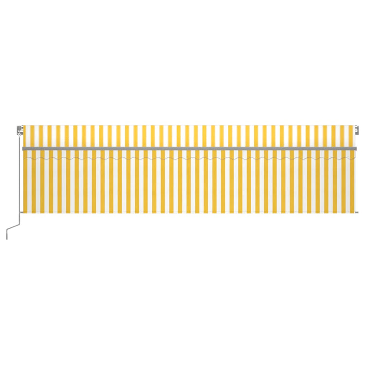 Vidaxl Luifel Capteur de vent à LED aveugle automatique 6x3 cm blanc jaune