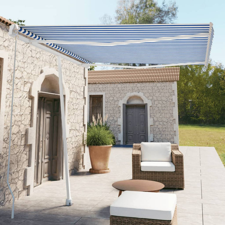 Vidaxl Laifel détaché retire manuellement 300x250 cm bleu et blanc