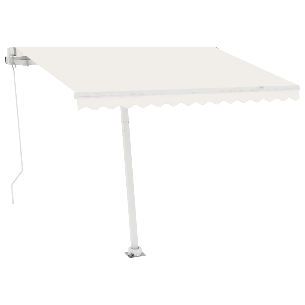 Vidaxl Luifel détaché étend manuellement la crème 300x250 cm -colore