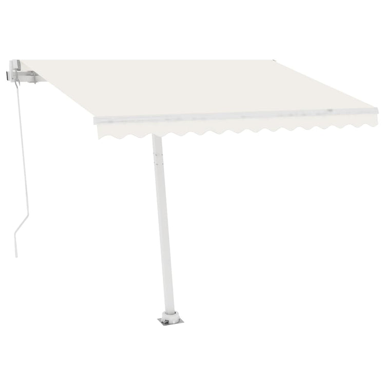 Vidaxl Luifel détaché étend manuellement la crème 300x250 cm -colore