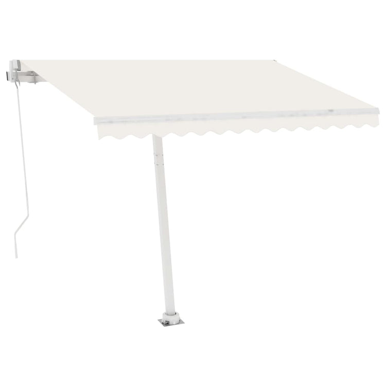 Vidaxl Luifel extensible manuellement avec la Crème LED 300x250 cm -Colored