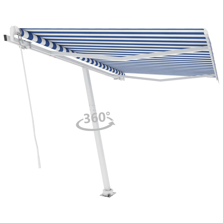 Vidaxl Laifel détaché retire manuellement 350x250 cm bleu et blanc