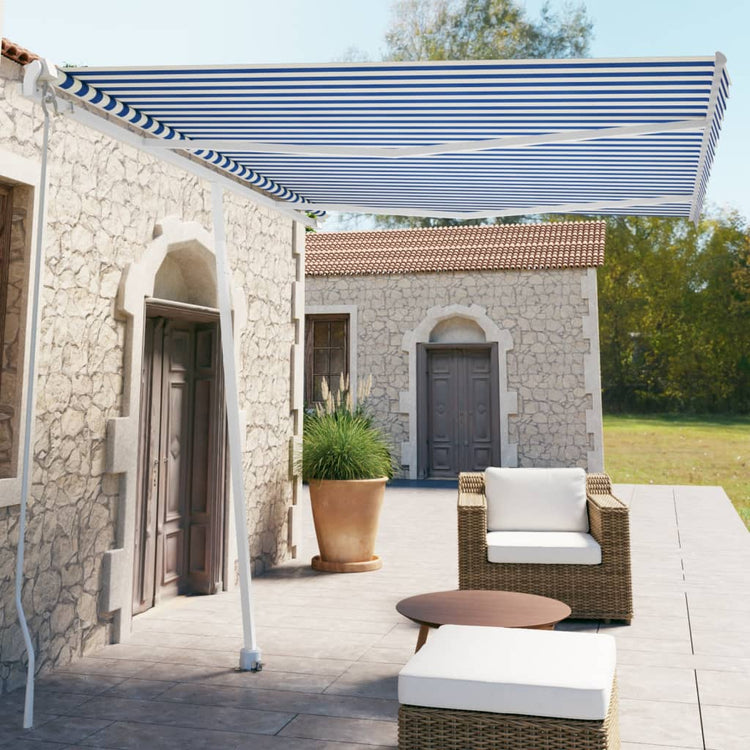 Vidaxl Laifel détaché retire manuellement 350x250 cm bleu et blanc