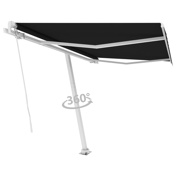 Vidaxl Luifel détaché étend manuellement l'anthracite 350x250 cm