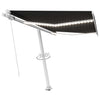 Vidaxl Luifel extensible manuellement avec une couleur anthracite LED 350x250 cm