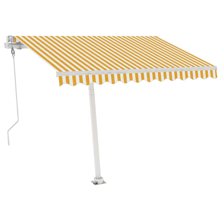 Vidaxl Luifel - Free - Automatic 350x250 cm jaune et blanc