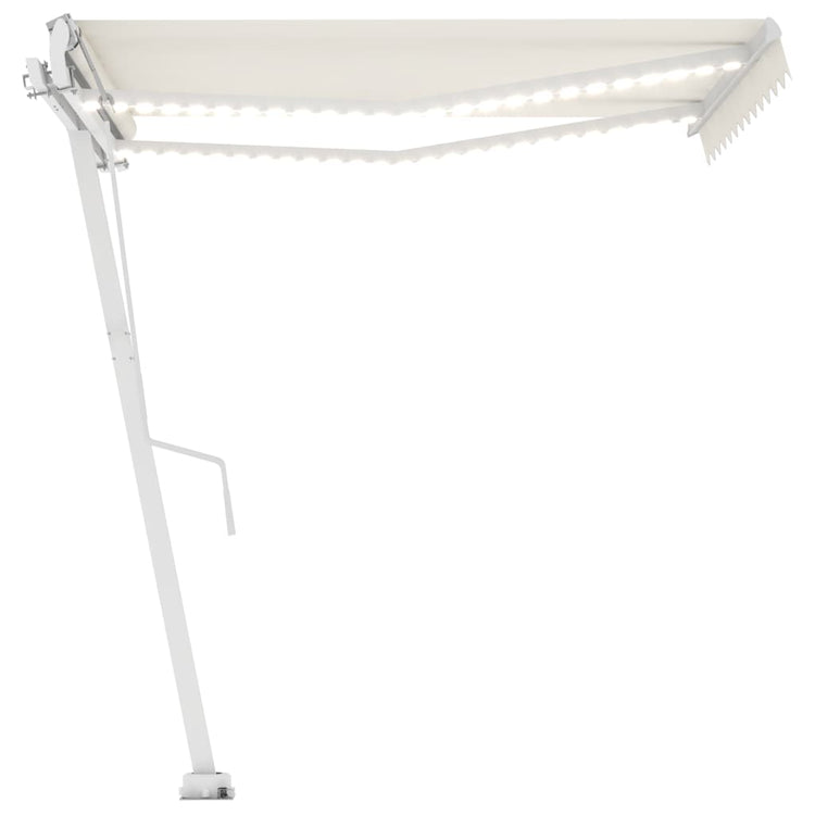 Vidaxl Luifel Automatique avec led et capteur de vent 350x250 cm couleur crème