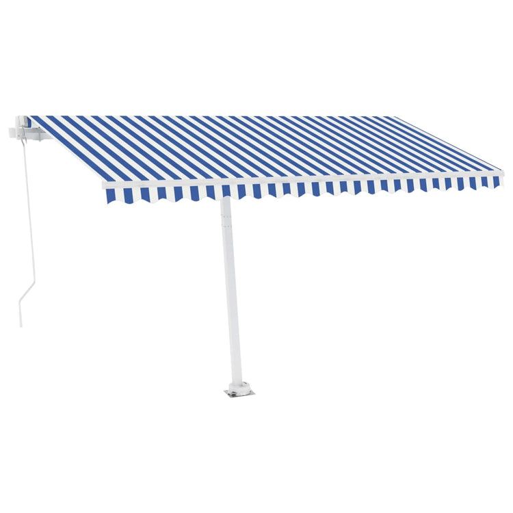 Vidaxl Laifel détaché étend manuellement 400x300 cm bleu et blanc