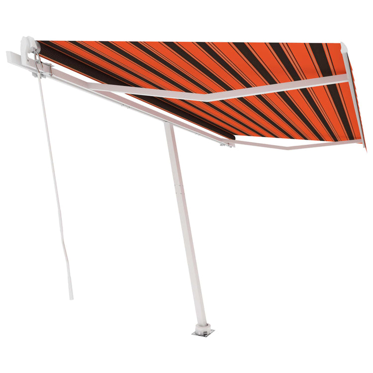 Vidaxl Luifel détaché étend manuellement 400x300 cm en brun orange