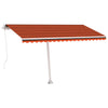 Vidaxl Luifel détaché étend manuellement 400x300 cm en brun orange