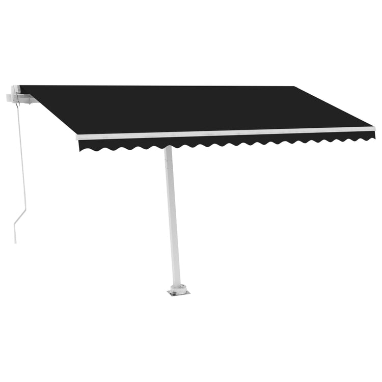 Vidaxl Luifel extensible manuellement avec une couleur anthracite LED 400x300 cm