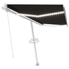 Vidaxl Luifel extensible manuellement avec une couleur anthracite LED 400x300 cm