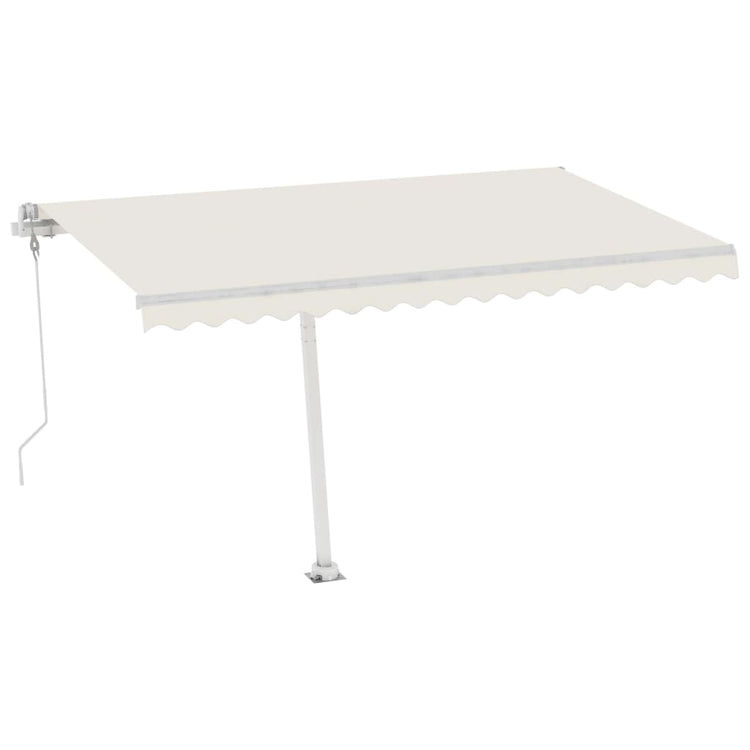 Vidaxl Luifel Automatique avec led et capteur de vent 400x300 cm couleur crème