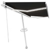 Vidaxl luifel automatique avec led et capteur de vent 400x300 cm anthracite