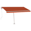 Vidaxl Luifel Automatique avec capteur de vent LED 400x300 cm Brun orange