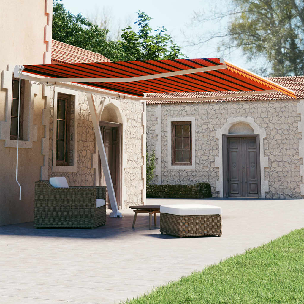 Vidaxl Laifel détaché retirer manuellement 450x300 cm Brown orange