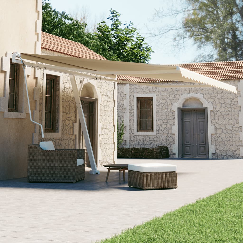 Vidaxl Luifel - Crème automatique de 450x300 cm