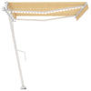 Vidaxl Luifel Automatique avec led et capteur de vent 450x300 cm jaune et blanc
