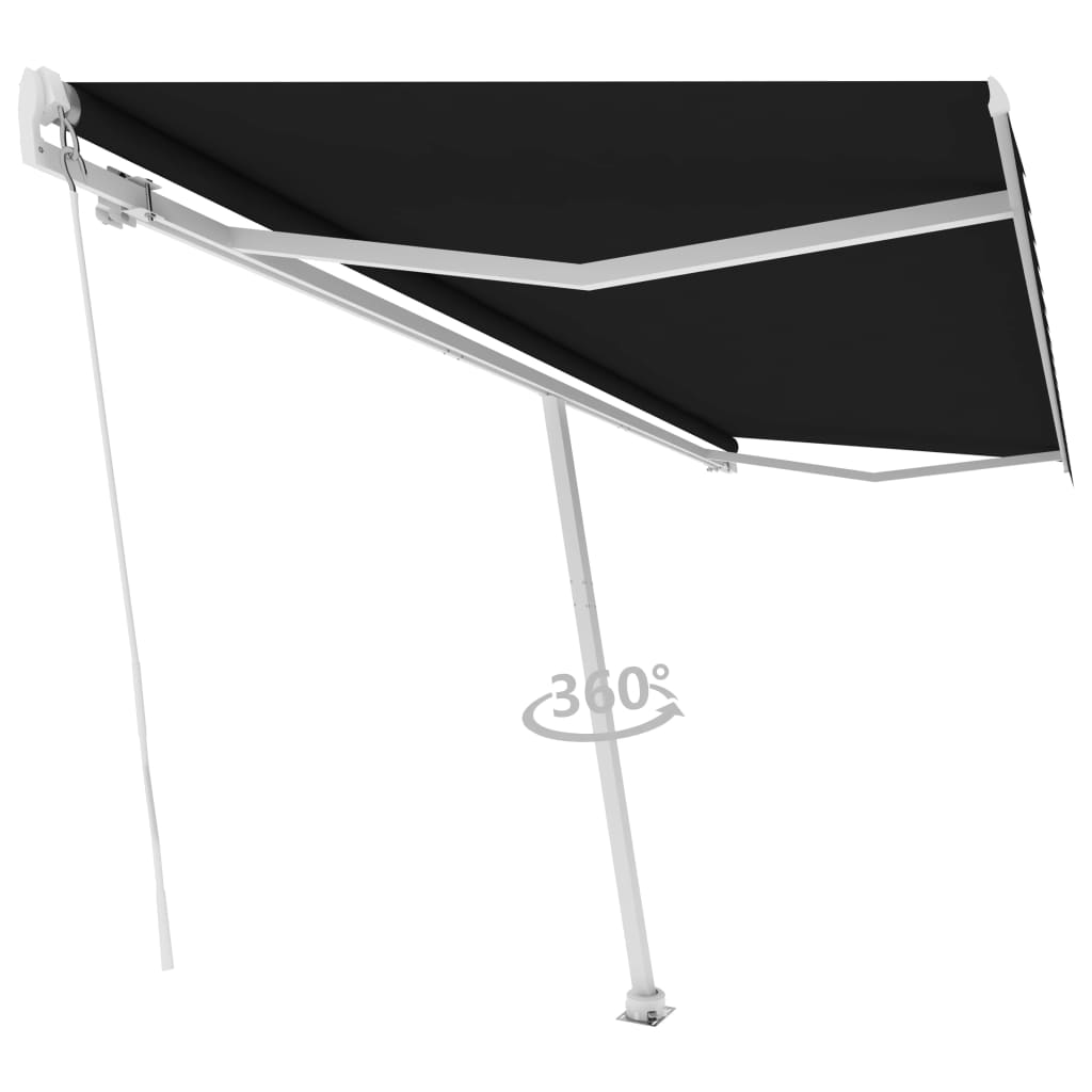 Vidaxl Luifel détaché étend manuellement l'anthracite 500x300 cm