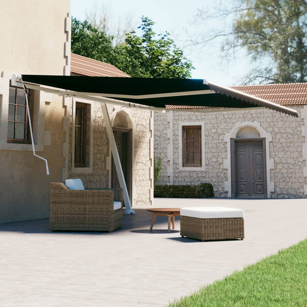 Vidaxl Luifel détaché étend manuellement l'anthracite 500x300 cm
