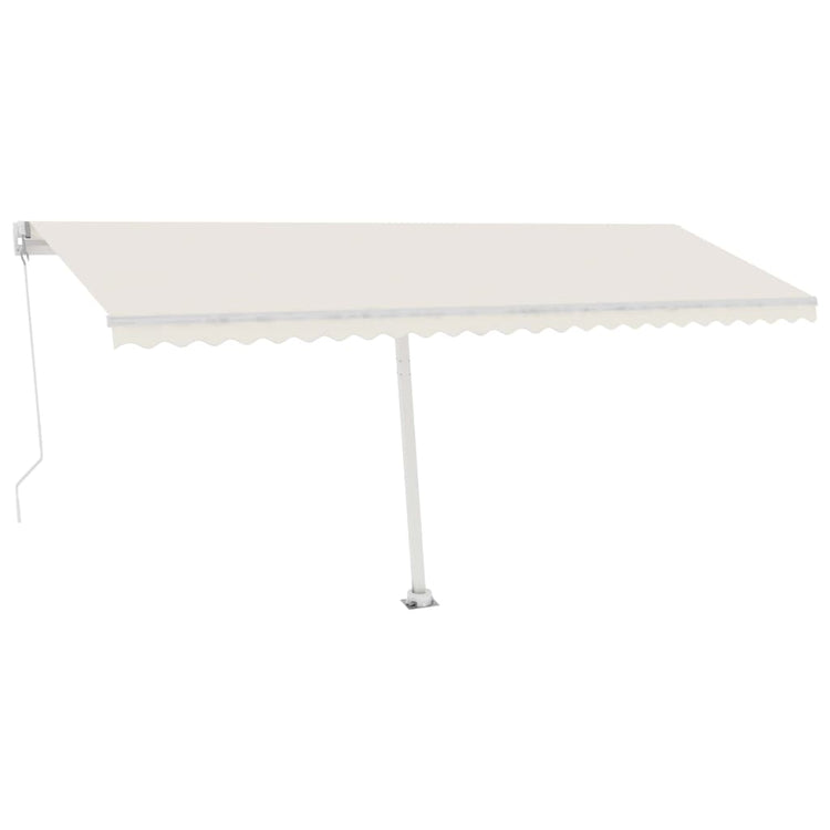 Vidaxl Luifel extensible manuellement avec la Crème LED 500x300 cm -Colored