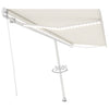 Vidaxl Luifel extensible manuellement avec la Crème LED 500x300 cm -Colored