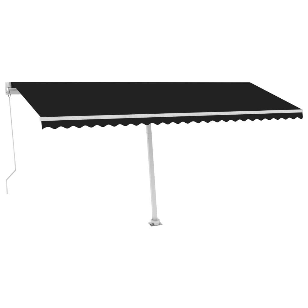 Vidaxl Luifel extensible manuellement avec une couleur anthracite LED 500x300 cm