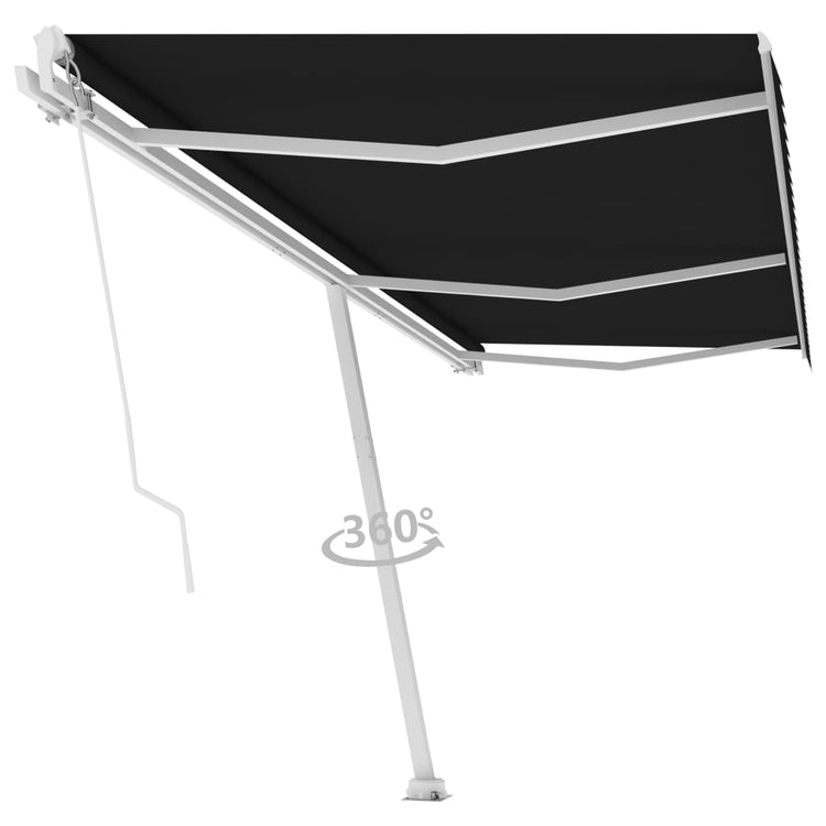 Vidaxl Luifel détaché étend manuellement l'anthracite 600x300 cm