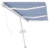 Vidaxl Luifel extensible manuellement avec LED 600x300 cm bleu et blanc