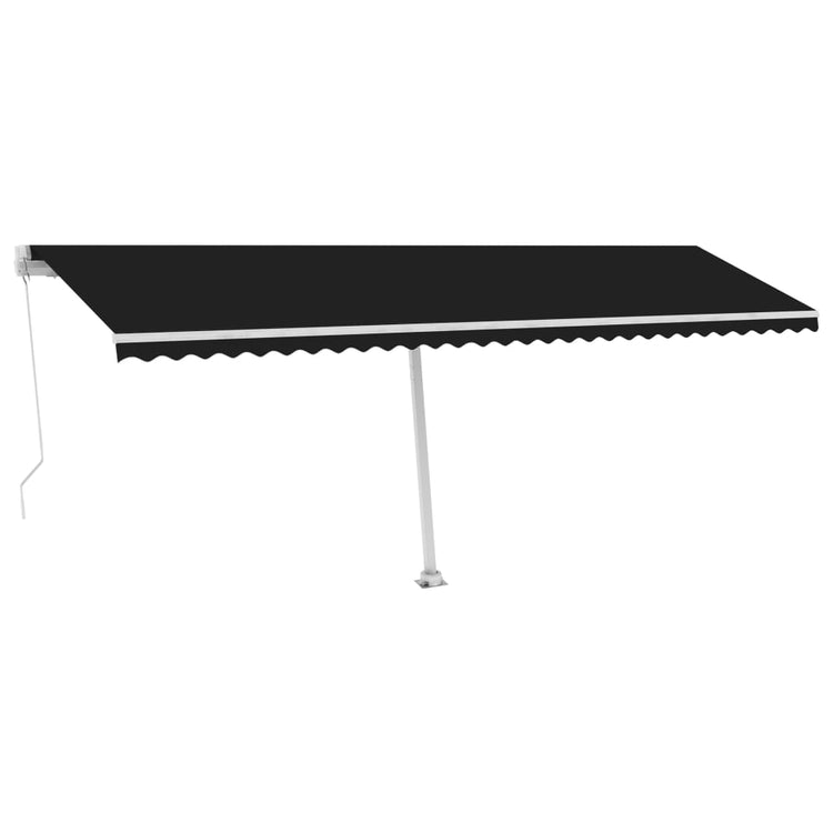 Vidaxl Luifel extensible manuellement avec une couleur anthracite LED 600x300 cm