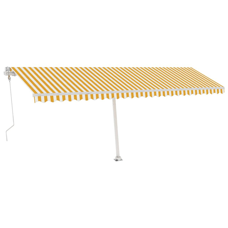 Vidaxl Luifel - Free - Automatique 600x300 cm jaune et blanc