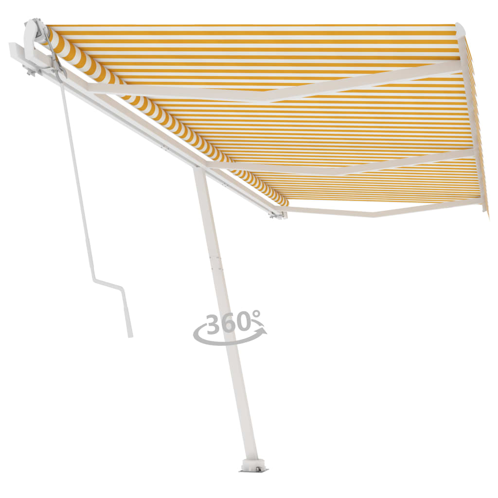 Vidaxl Luifel - Free - Automatique 600x300 cm jaune et blanc