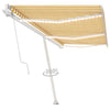 Vidaxl Luifel automatique avec led et capteur de vent 600x300 cm jaune et blanc