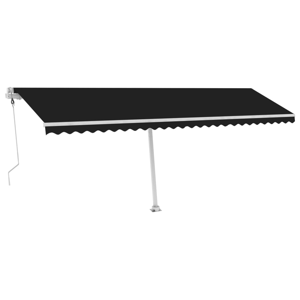 Vidaxl Luifel Automatique avec led et capteur de vent 600x300 cm anthracite