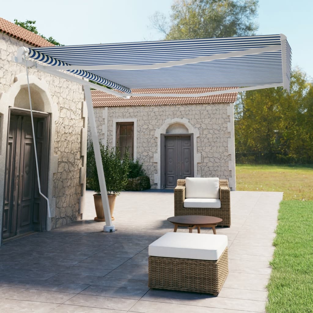 Vidaxl Laifel détaché retire manuellement 400x350 cm bleu et blanc
