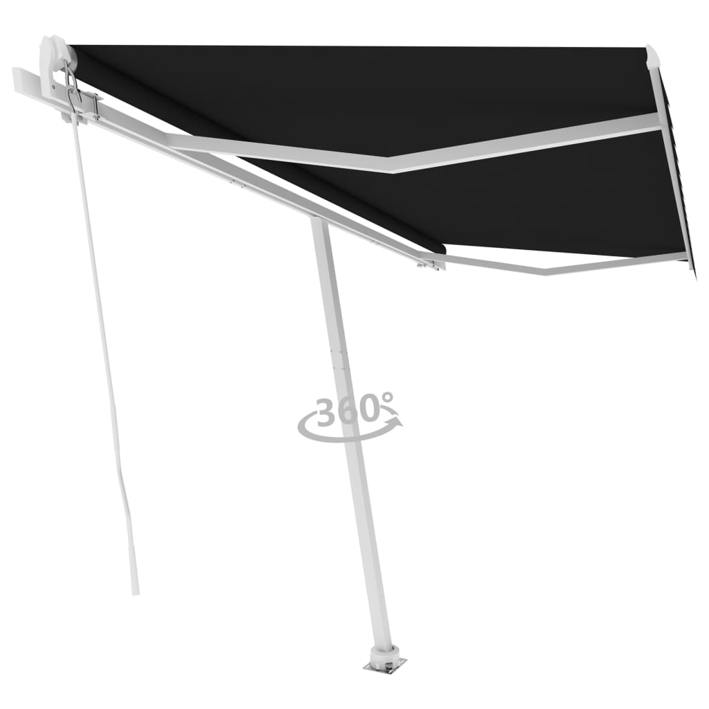 Vidaxl Luifel détaché étend manuellement l'anthracite 400x350 cm