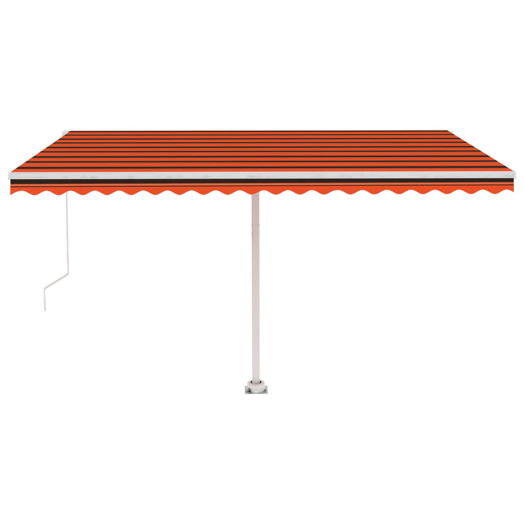 Vidaxl Luifel détaché étend manuellement 400x350 cm en brun orange