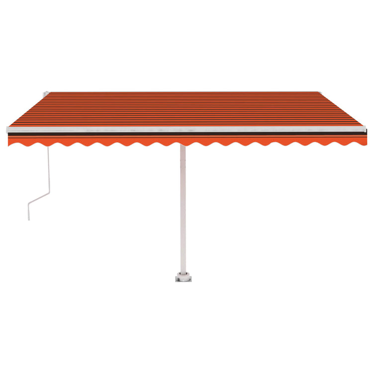 Vidaxl luifel automatique avec capteur de vent LED 400x350 cm brun orange