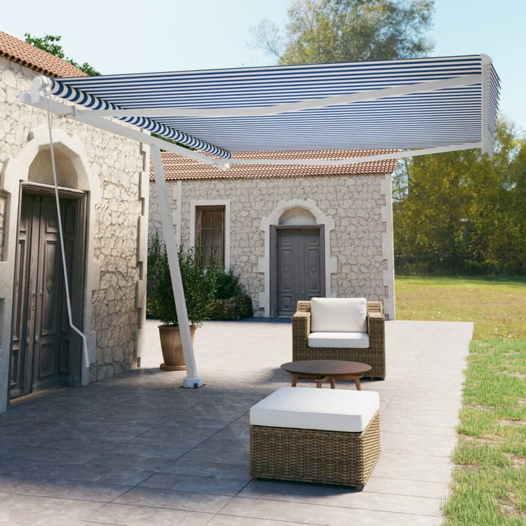 Vidaxl Laifel détaché retirer manuellement 450x350 cm bleu et blanc