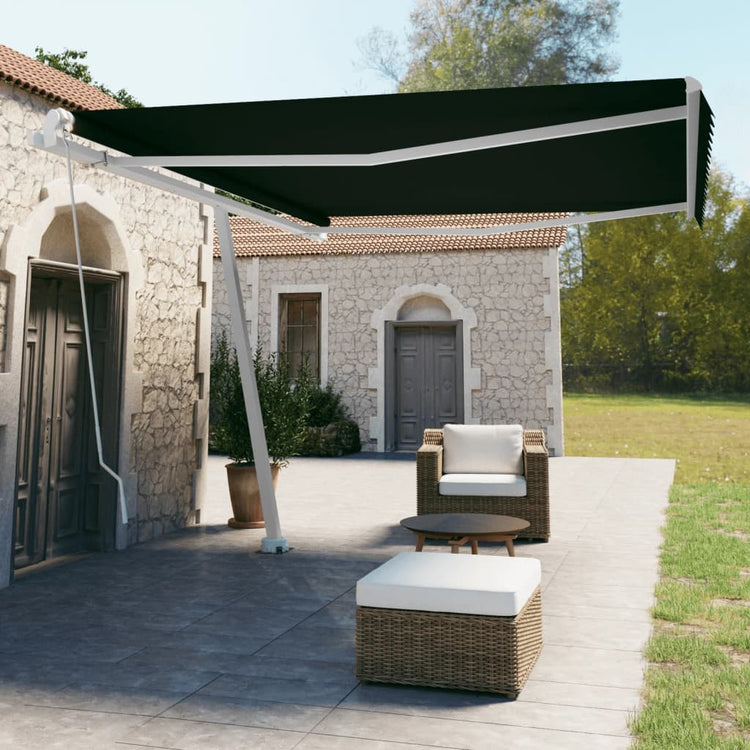 Vidaxl Luifel détaché étend manuellement l'anthracite 450x350 cm
