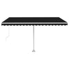 Vidaxl Luifel extensible manuellement avec une couleur anthracite LED 450x350 cm