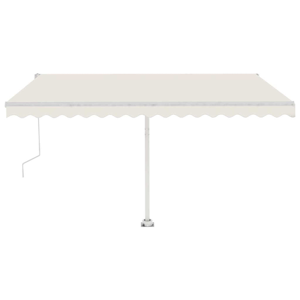 Vidaxl Luifel Automatique avec led et capteur de vent 450x350 cm couleur crème