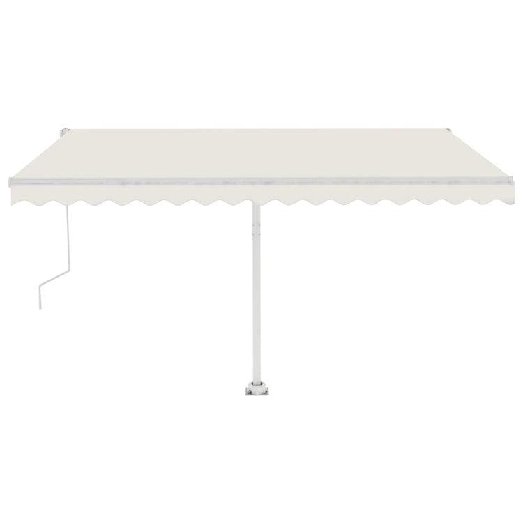Vidaxl Luifel Automatique avec led et capteur de vent 450x350 cm couleur crème