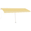 Vidaxl luifel extensible manuellement avec LED 500x350 cm jaune et blanc