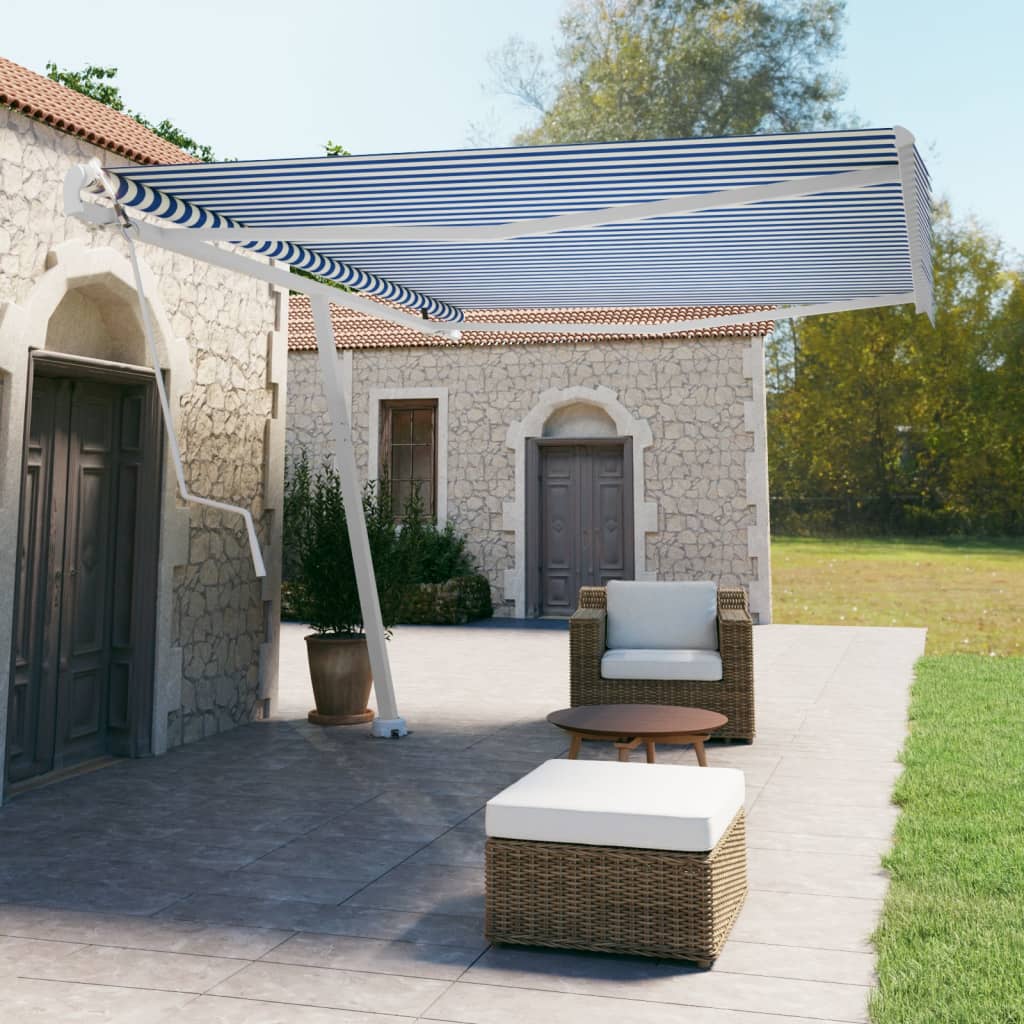 Vidaxl Laifel GRATUITE - Automatique 500x350 cm Bleu et blanc