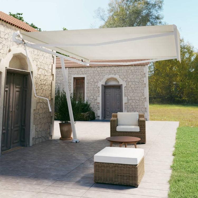 Vidaxl Luifel - Crème automatique 500x350 cm