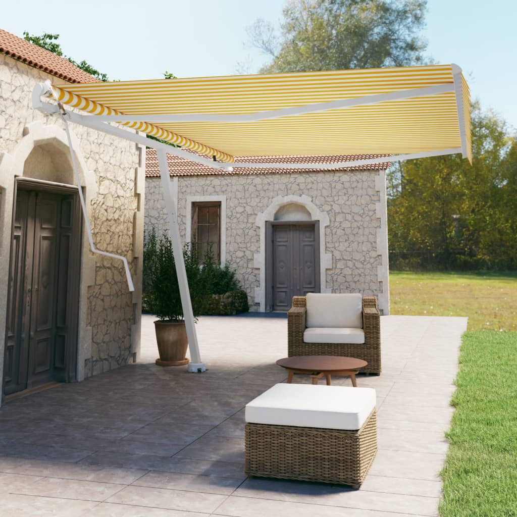 Vidaxl Laifel GRATUITE - Automatique 500x350 cm jaune et blanc