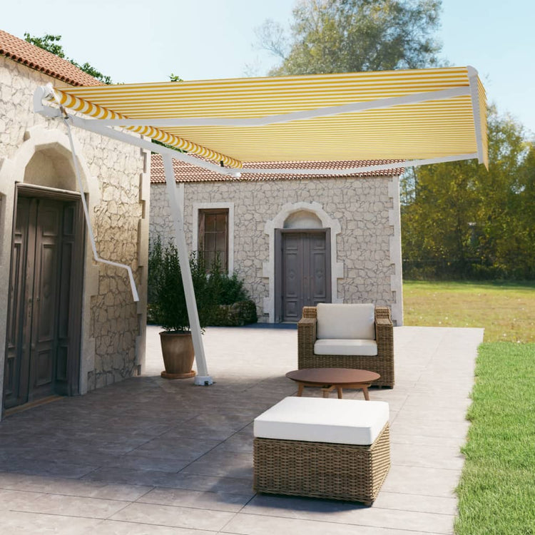 Vidaxl Laifel GRATUITE - Automatique 500x350 cm jaune et blanc